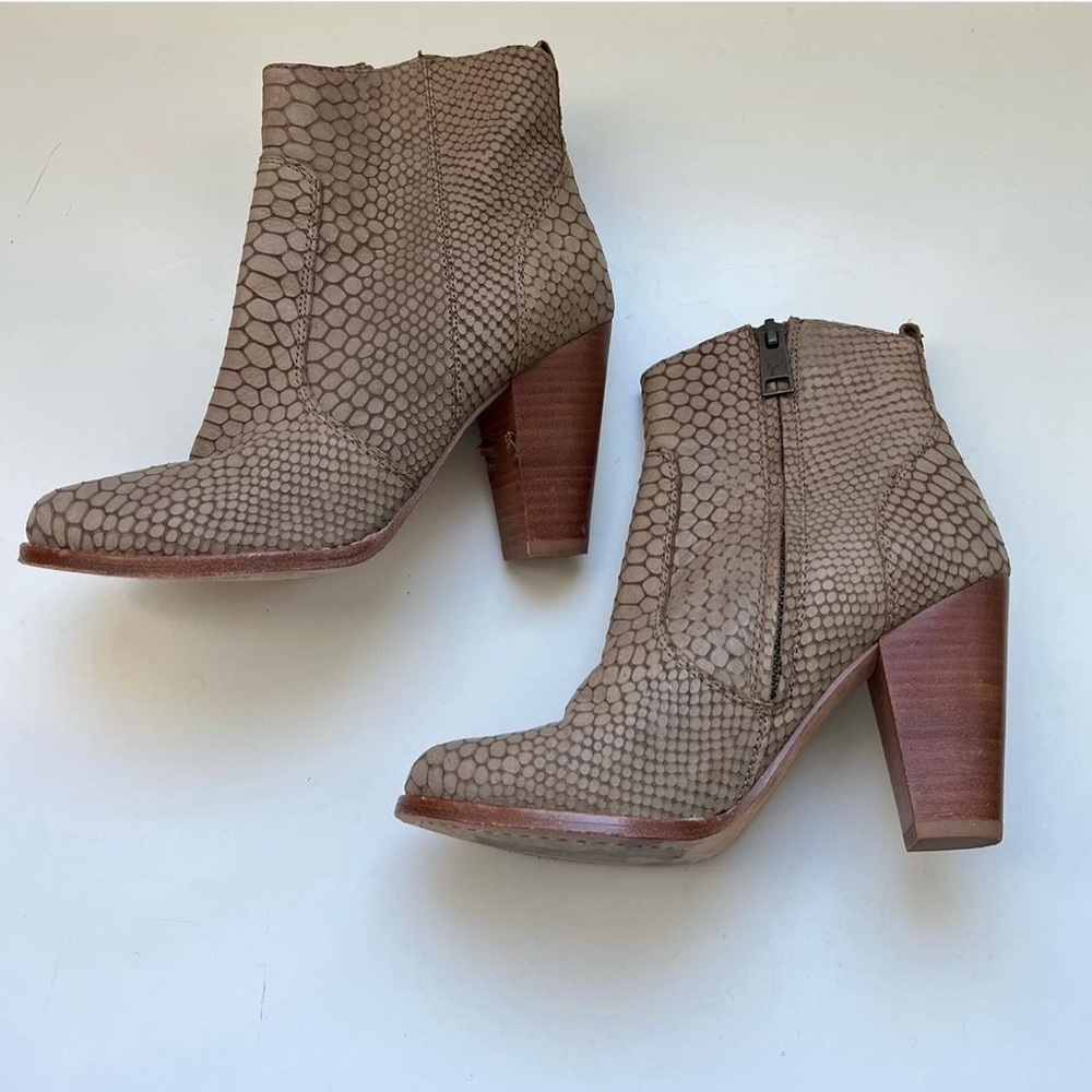 Joie Snakeskin Booties